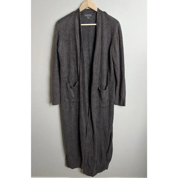 Barefoot Dreams CozyChic Lite Ribbed Robe Style BDWCL1552 Gray S|M Women’s - Picture 1 of 9